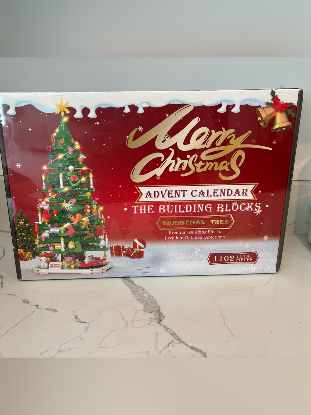 Merry Christmas Advent Calendar SEALED The Building Blocks Christmas Tree Set - Picture 2 of 9